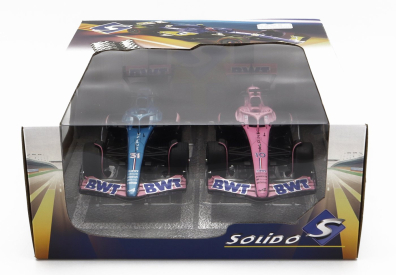 Solido Renault Set 2x F1  A523 Team Bwt Alpine Press Launch Livery N 10 Pierre Gasly - N 31 Esteban Ocon 2023 1:18 Modrá Černá Růžová