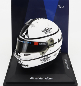 Spark-model Bell helmet F1  Casco Helmet Williams	fw45 Team Williams Racing N 23 British Gp 2023 Alexander Albon 1:5 Bílá Černá