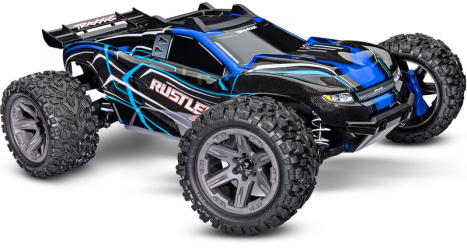 RC auto Traxxas Rustler 1:10 2BL 4WD RTR, modrá