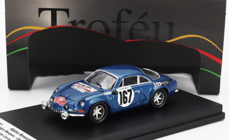 Trofeu Renault Alpine A110 1600 N 167 Rally Montecarlo 1972 Vitor Colaco Marques - Christian Melville 1:43 Blue