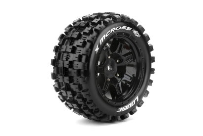 X-MCROSS SPORT 1/5 24mm hex Black Rims, 2 ks