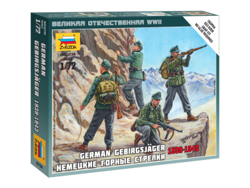 Zvezda figurky - němečtí Gebirgsjäger (1:72)