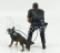 American diorama Figures Poliziotto Con Cane - Policeman Officier K9 With Dog 1:24 Black