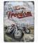 Edicola Accessories 3d Metal Plate - Ruote 66 Feel The Freedom 1:1 Černá Červená Hnědá