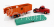Edicola Willeme Tractor Truck + Semi-remorque Bachee 1960 1:43 Červená Oranžová Zelená