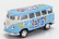 Kinsmart Volkswagen T1 Samba Minibus Flower 1962 - Without Box 1:64 Světle Modrá