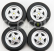 Kk-scale Accessories Ferrari 328gts/gtb 4x Wheels And Tyre Set 1985 1:18 Black