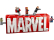 LEGO Marvel - Logo MARVEL a minifigurky