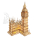 RoboTime dřevěné 3D puzzle hodinová věž Big Ben svítící