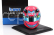 Spark-model Bell helmet F1  Casco Helmet Renault A523 Team Bwt Alpine N 31 Miami Gp 2023 Esteban Ocon 1:5 Modrá Růžová Fucsia