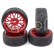 Spec T LS Wheel Offset 3 Red w/Tire 4ks pro 1/10 Silniční