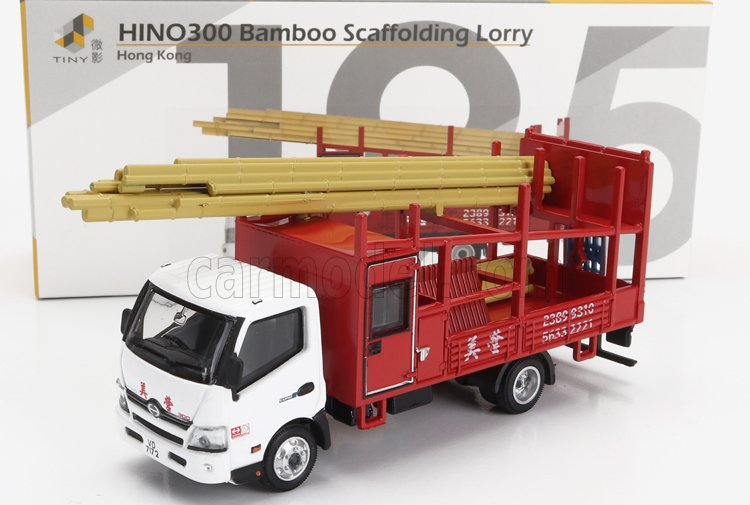 Tiny toys Hino 195 Bamboo Scaffolding Lorry Truck 2010 1:64 Bílá ...