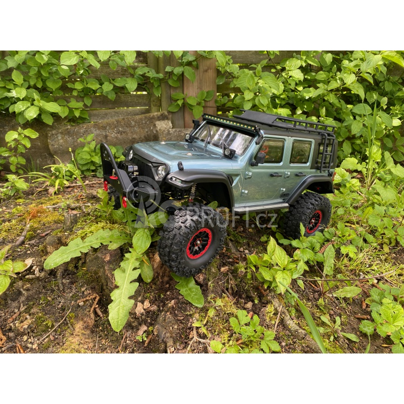 RC auto DF-4S PRO Crawler 313mm 1:10, zelenošedá metalíza