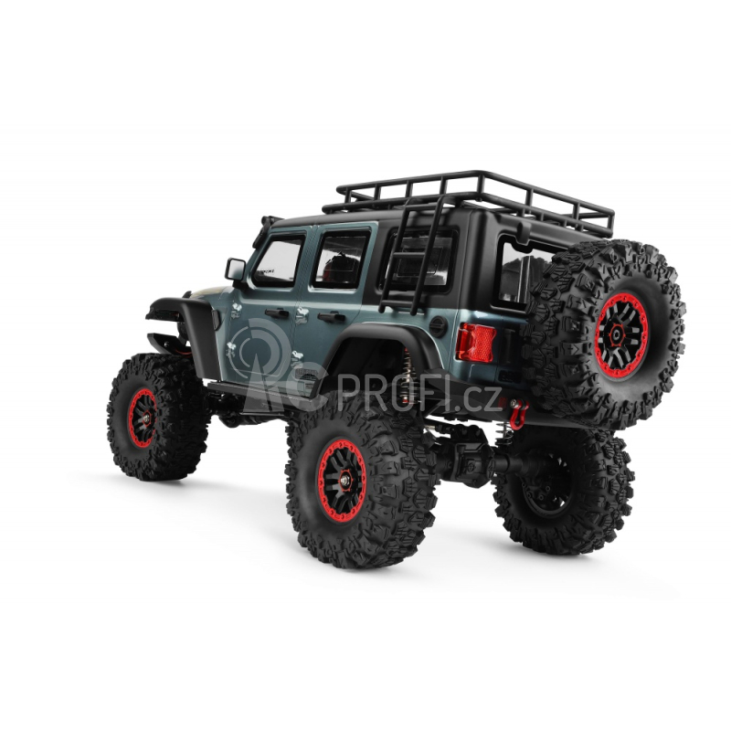 RC auto DF-4S PRO Crawler 313mm 1:10, zelenošedá metalíza