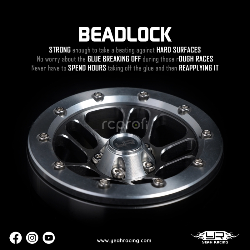 1.9 Aluminium CNC 5 Spoke Beadlock Rim, 2ks