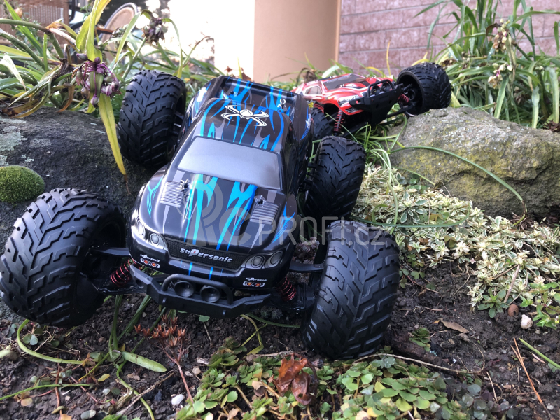 RC auto X9115 Challenger monster, modrá + náhradní baterie