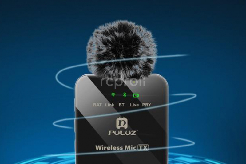 2in1 2.4GHz Type-C Wireless Lavalier Microphone (vč. Aku) (PULUZ)