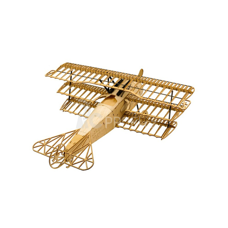 3D puzzle Fokker DR1 1:18 laser cut stavebnice 400 mm 