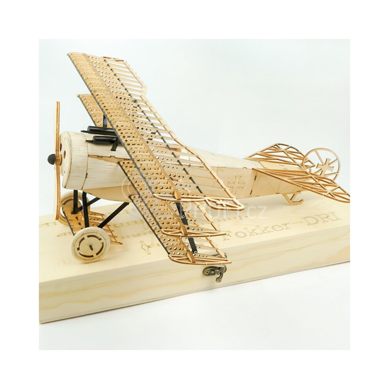 3D puzzle Fokker DR1 1:18 laser cut stavebnice 400 mm 