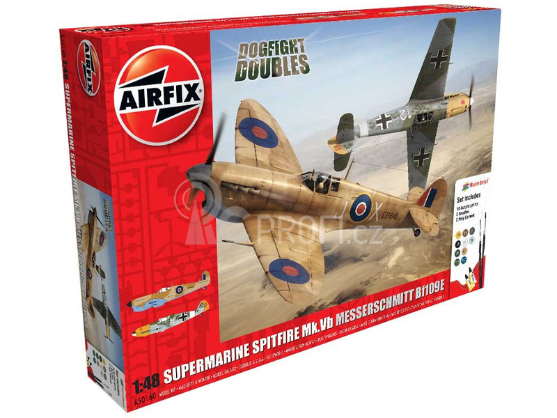 Airfix Supermarine Spitfire MkVb, Messerschmitt BF109E (1:48)