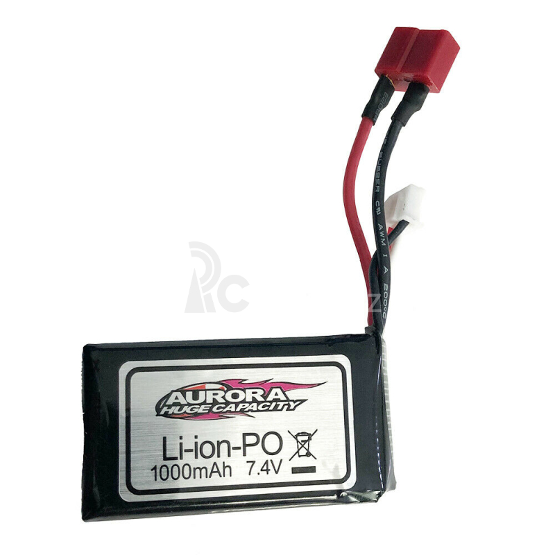 Akumulátor 1000mAh 7,4V LiPol Dean-T