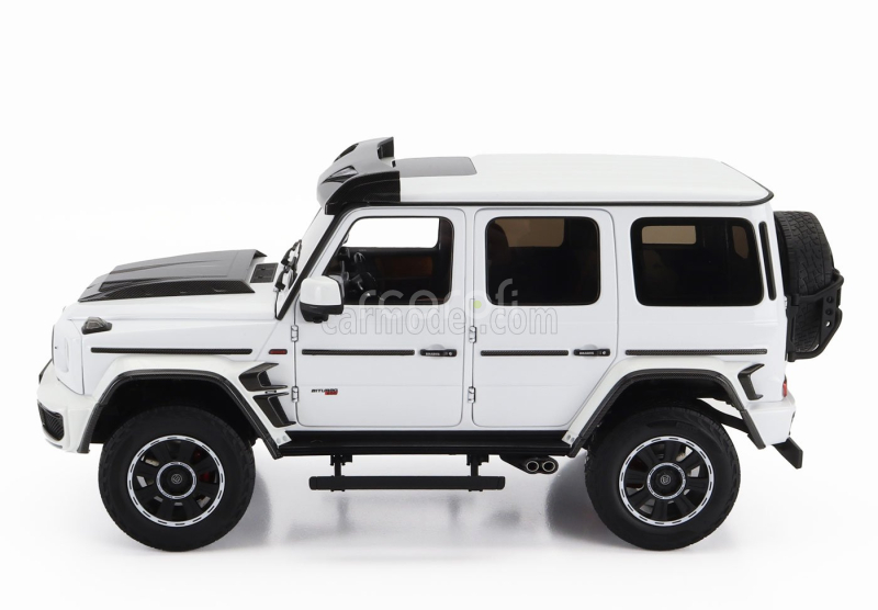 Almost-real Mercedes benz G-class G63 Amg Brabus Biturbo 2023 1:18 Diamantově Bílá