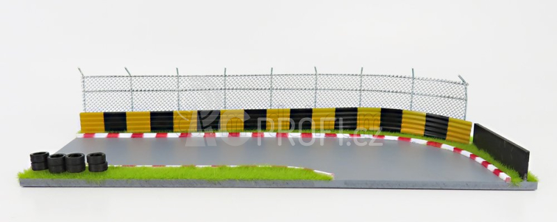 American diorama Accessories Diorama Gulf Race Track 1:64 Světle Modrá Oranžová