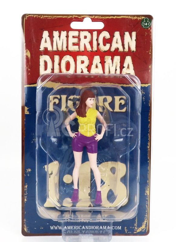 American diorama Figures Cara - Gilrs Night Out 1:18 Žlutá Fialová