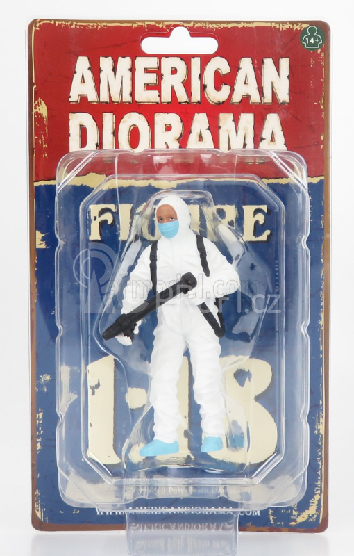 American diorama Figures Man - Hazmat Crew Figure I 1:18 Bílá