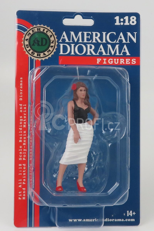 American diorama Figures Pin-up - Suzy 1:18 Černá Bílá