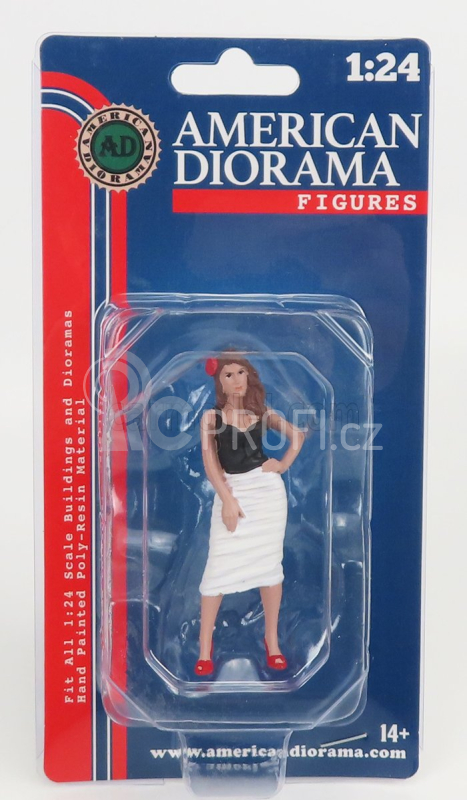 American diorama Figures Pin-up - Suzy 1:24 Černá Bílá