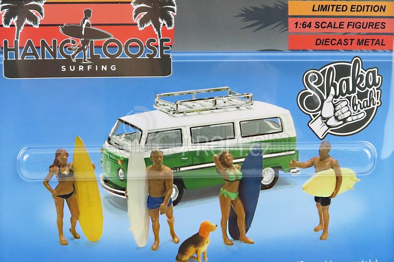 American diorama Figures Set - Hang Loose Surfing 1:64 Různé