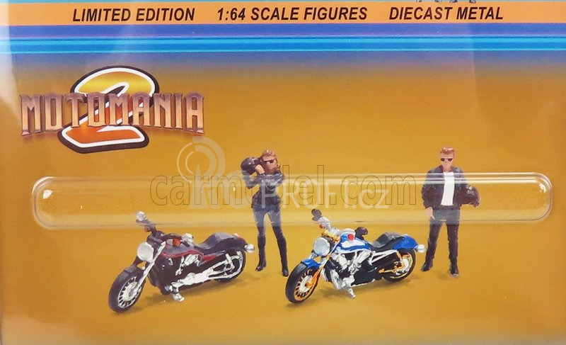 American diorama Figures Set Motomania - Motorcycle 1:64 Black