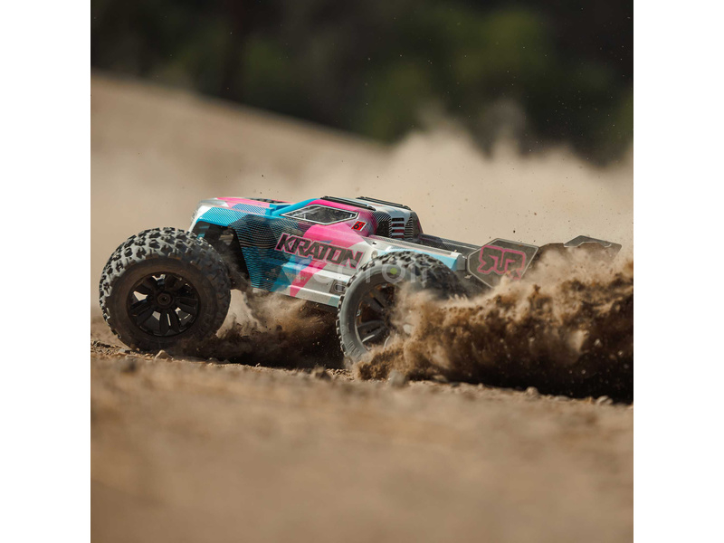 Arrma Kraton 6S V6 BLX 1:8 4WD RTR modrá/růžová