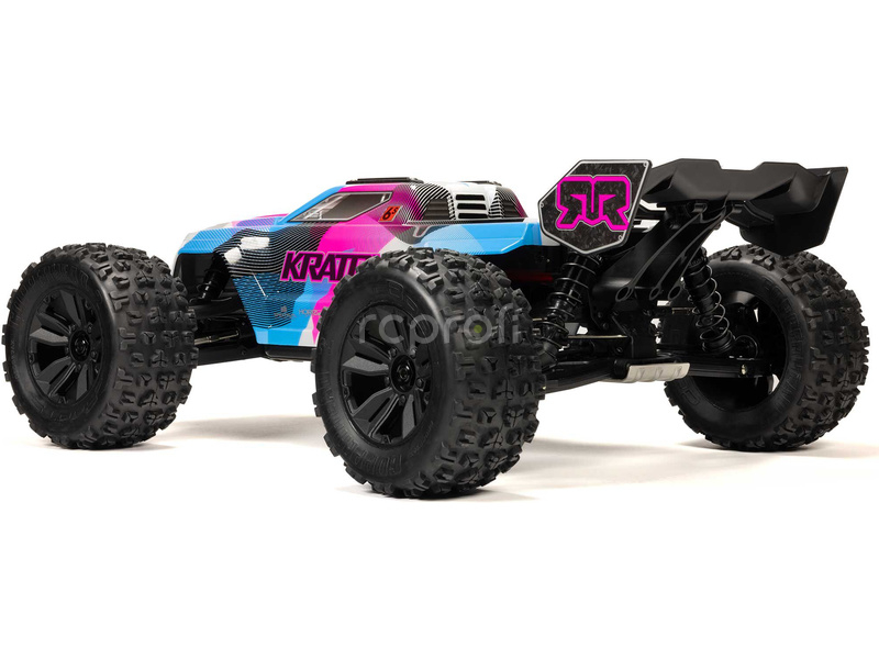 Arrma Kraton 6S V6 BLX 1:8 4WD RTR modrá/růžová