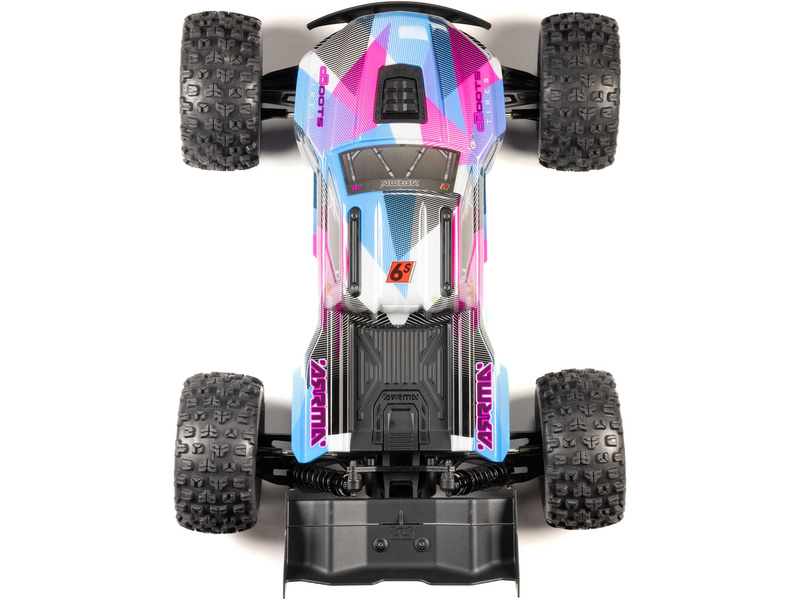 Arrma Kraton 6S V6 BLX 1:8 4WD RTR modrá/růžová