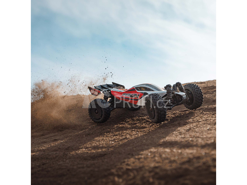 RC auto Arrma Typhon Grom 1:18 4WD Smart RTR, červená