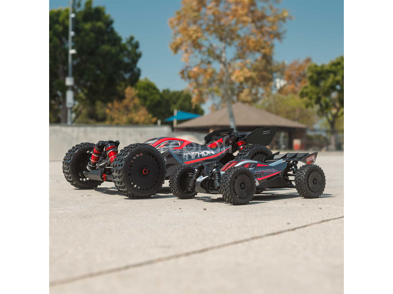 RC auto Arrma Typhon Grom 223S BLX 1:18 4WD RTR Basic, stříbrná