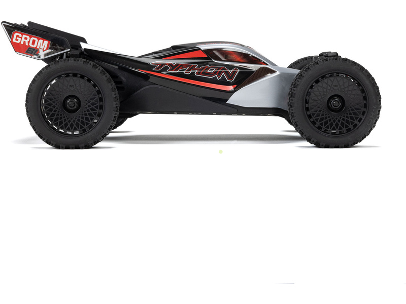 RC auto Arrma Typhon Grom 223S BLX 1:18 4WD RTR Basic, stříbrná