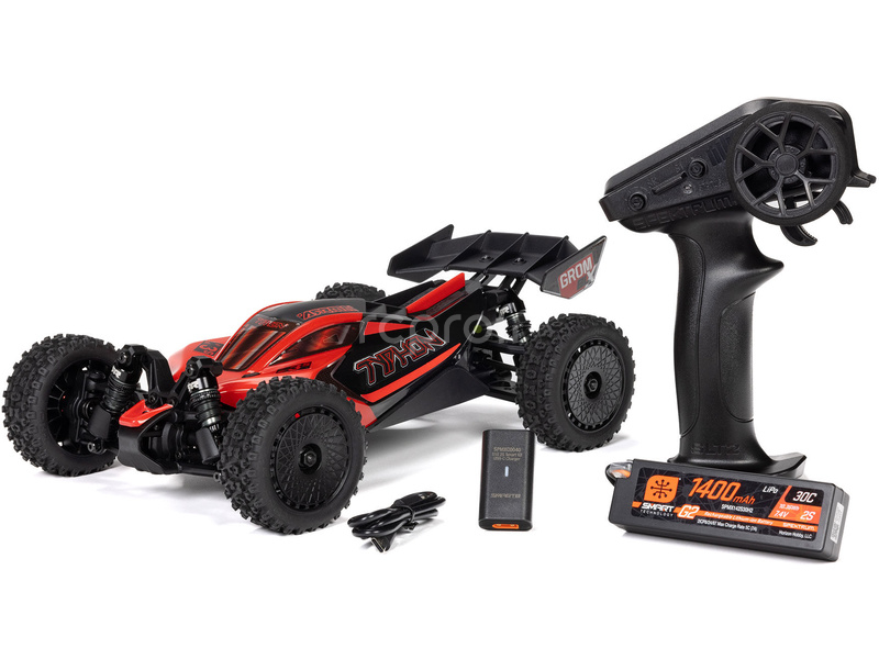 RC auto Arrma Typhon Grom 223S BLX 1:18 4WD RTR, červená