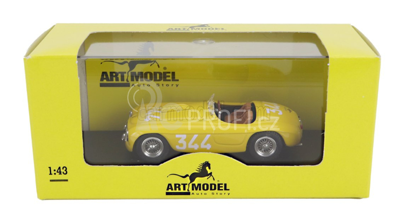 Art-model Ferrari 166 Mm N 344 Mille Miglia 1951 A.palmer - Z.ferravazzi 1:43 Žlutá