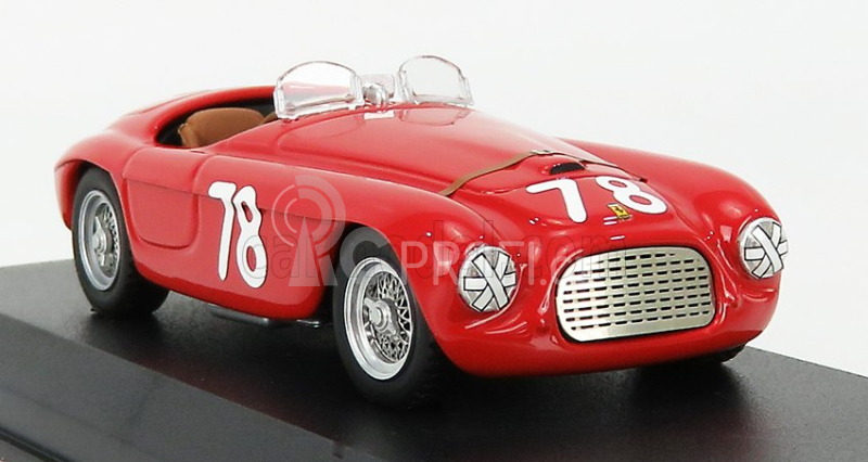 Art-model Ferrari 166mm Barchetta Ch.0034 N 78 2nd Coppa D'oro Di Sicilia 1951 P.marzotto 1:43 Red