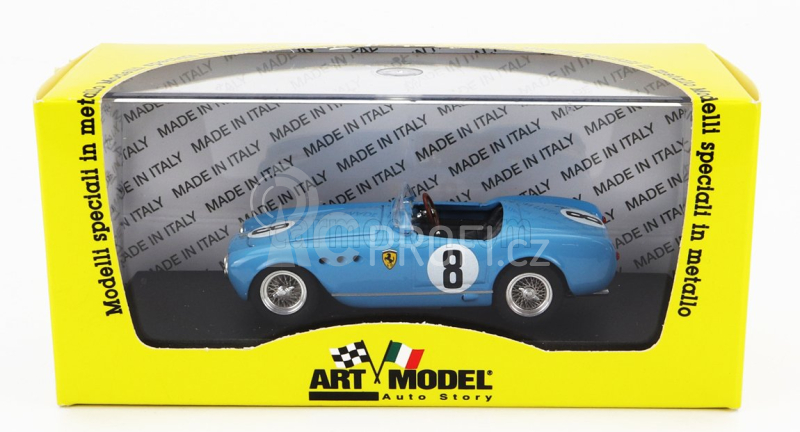 Art-model Ferrari 225 Spider N 8 Sebring 1953 P.hill - B.spear 1:43 Světle Modrá