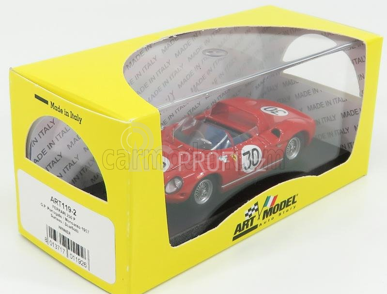 Art-model Ferrari 250p Spider Ch.0810 N 30 Winner 12h Sebring 1963 Surtees - Scarfiotti 1:43 Red