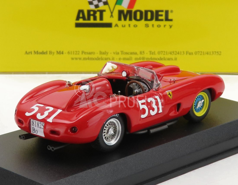 Art-model Ferrari 315s Spider S/n0646 N 531 Mille Miglia 1957 A.de Portago - E.nelson 1:43 Red