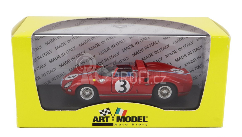 Art-model Ferrari 330p Spider N 3 Winner Tourist Trophy 1964 G.hill 1:43 Červená Světle Modrá