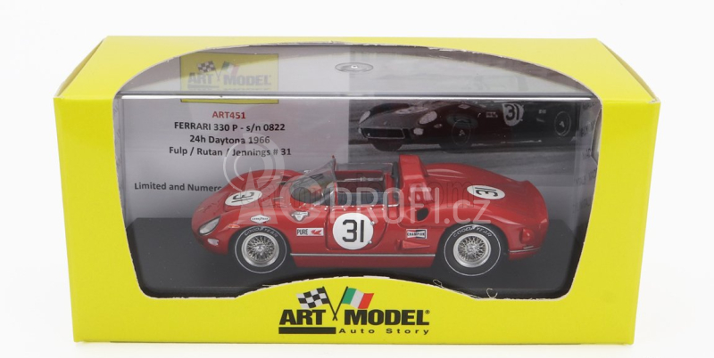 Art-model Ferrari 330p Spider S/n0822 N 31 1:43, červená