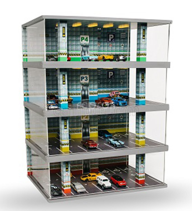 Atlantic Vetrina display box Diorama Parcheggio 4 Piani - Parking 4 Floor - Cars Not Included - Lungh.lenght Cm 43.0 X Largh.width Cm 25.0 X Alt.height Cm 56.0 1:64 Různé