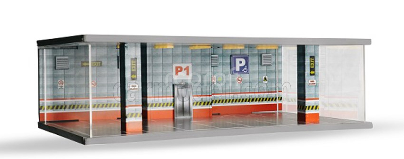 Atlantic Vetrina display box Diorama Parcheggio Primo Piano - Parking P1 Red Floor - Cars Not Included - Lungh.lenght Cm 43.0 X Largh.width Cm 25.0 X Alt.height Cm 14.0 1:64 Různé