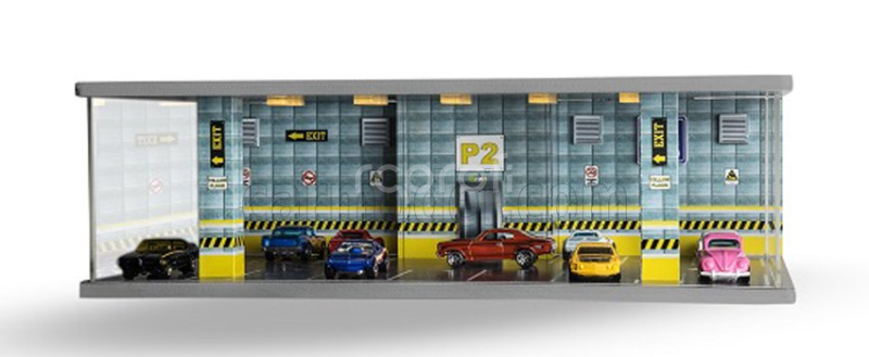 Atlantic Vetrina display box Diorama Parcheggio Secondo Piano - Parking P2 Yellow Floor - Cars Not Included - Lungh.lenght Cm 43.0 X Largh.width Cm 25.0 X Alt.height Cm 14.0 1:64 Různé